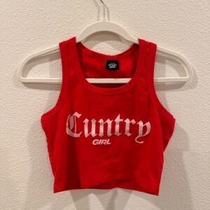 Cropped ‘Cuntry’ Tank